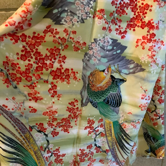 Vintage Japanese hand painted robe kimono floral - Picture 12 of 15